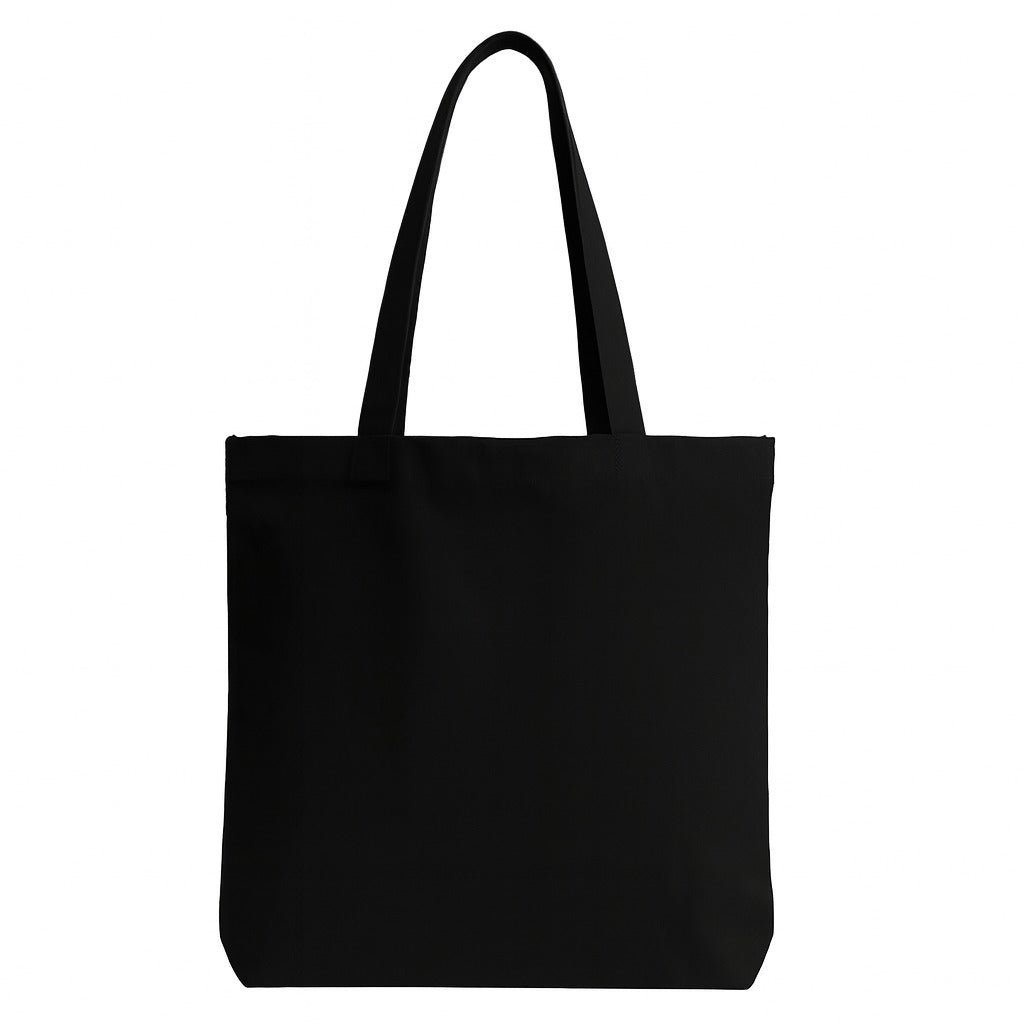 STYLLURE Printed Tote Bag for Women, Floral Lion Design, Black Canvas Shoulder Bag, Spacious Lightweight Tote