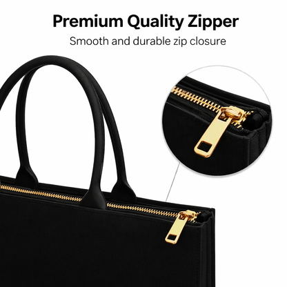 STYLLURE Customised Tote Bag with Artistic Parrot Design with Personalised Name Print, 16x12x5 Inches, Fits 15.6 Inch Laptop, Premium Handbag for Women, Office, Travel and Daily Use