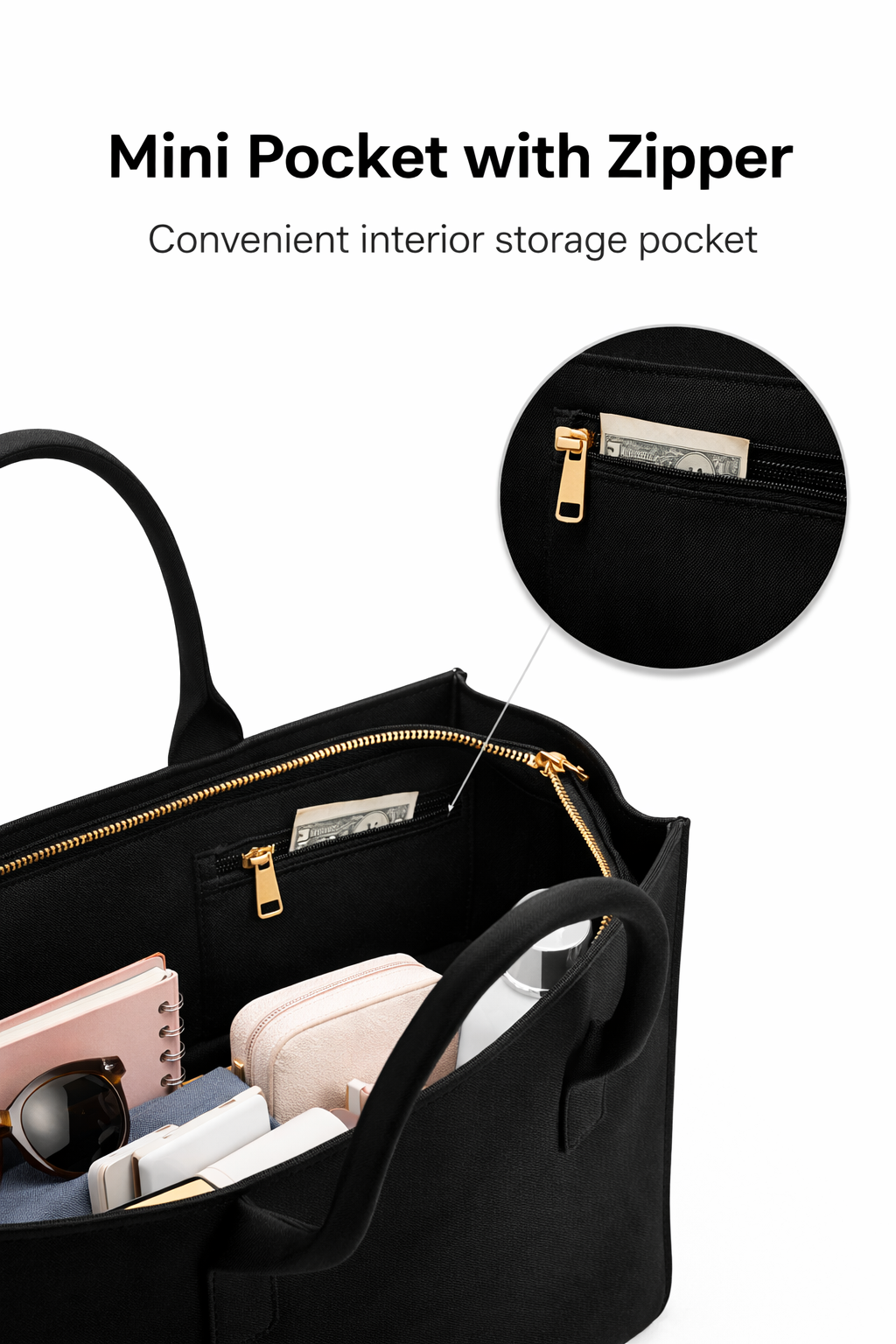 STYLLURE Customised Tote Bag with Artistic Parrot Design with Personalised Name Print, 16x12x5 Inches, Fits 15.6 Inch Laptop, Premium Handbag for Women, Office, Travel and Daily Use