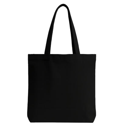 STYLLURE Printed Tote Bag for Women, Floral Lion Design, Black Canvas Shoulder Bag, Spacious Lightweight Tote